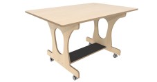 Hoogzit tafel L120 x B80 cm Berken Tangara Groothandel voor de Kinderopvang Kinderdagverblijfinrichting